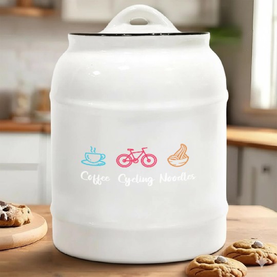 Cycling Quote Ceramic Cookie Jars
