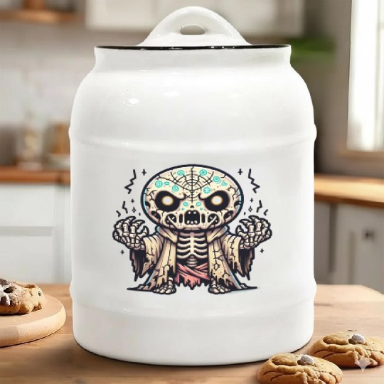 Undead Spellcaster – Mystic Skeleton Sorcerer Ceramic Cookie Jars
