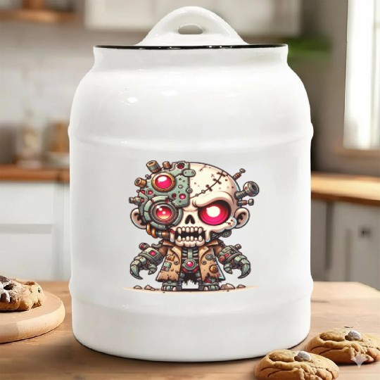 Spiked Bone Monster – Creepy Skeleton Beast Ceramic Cookie Jars