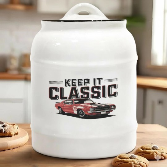 Vintage Muscle Car Keep It Classic Ceramic Cookie Jars