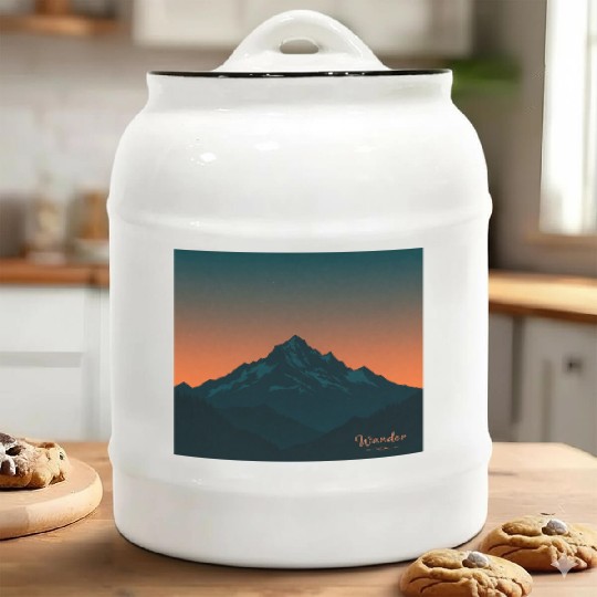 Wanderlust Peaks Ceramic Cookie Jars