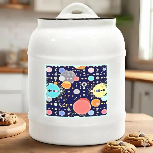 Joyful Bubble Universe Vision Ceramic Cookie Jars