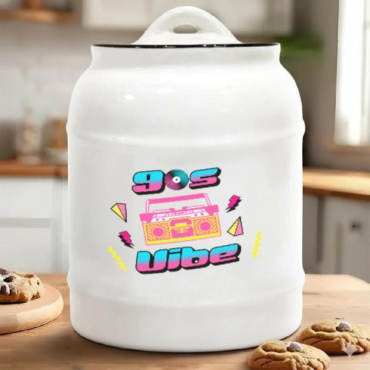 90s Vibe Retro Nostalgia Boombox Ceramic Cookie Jars