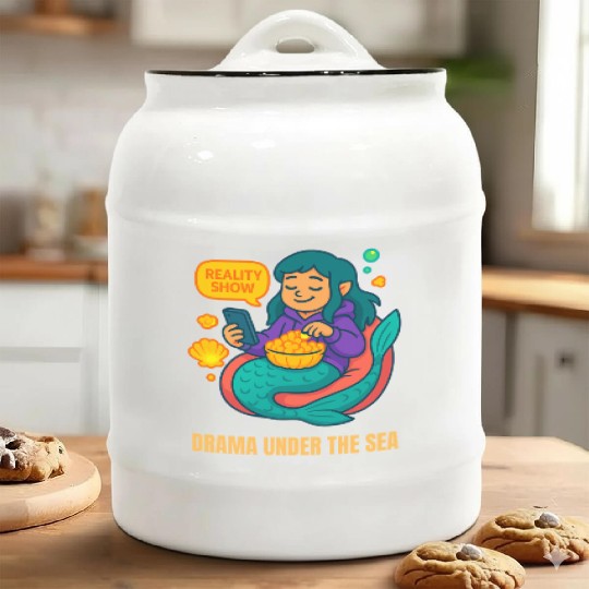 Drama Under the Sea Ceramic Cookie Jars