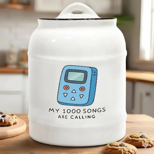 My 1000 Songs Calling MP3 Player 2000s Ceramic Cookie Jars