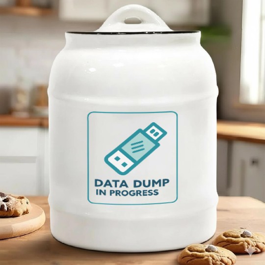 Data Dump In Progress USB Drive 2000s Ceramic Cookie Jars