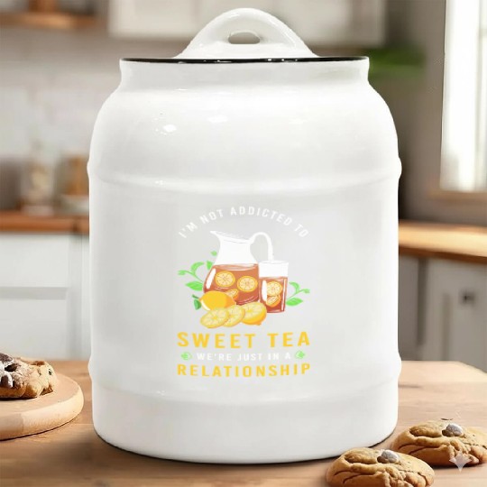 Morning Drink Sweet Tea Ceramic Cookie Jars