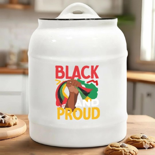 Juneteenth Black And Proud Ceramic Cookie Jars