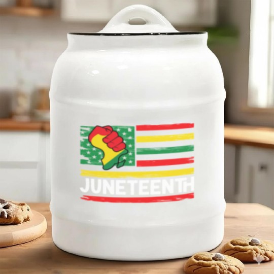 Freedom Day Juneteenth Black And Proud Ceramic Cookie Jars