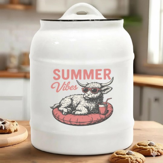 Summer vibes Summer Vacation Ceramic Cookie Jars
