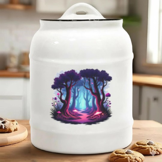 Enchanted Forest Dreamscape Ceramic Cookie Jars