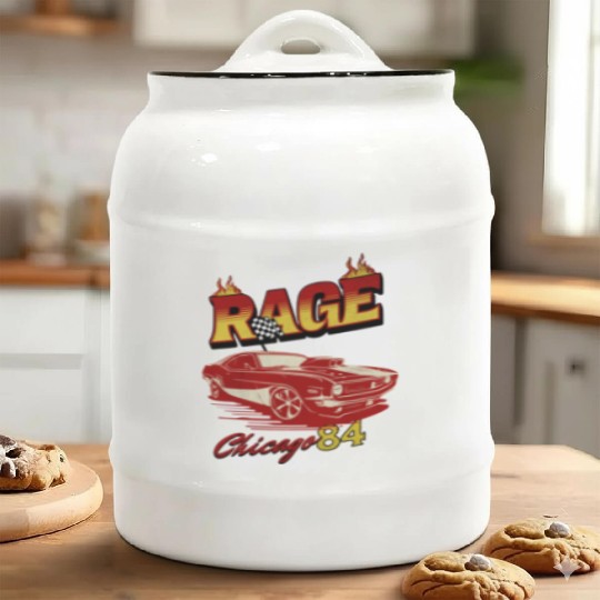 Vintage Rage Chicago 84 Muscle Car Art Ceramic Cookie Jars