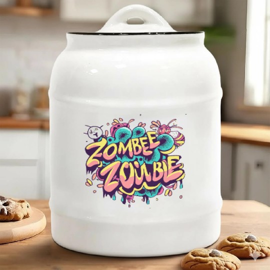 Zombee Zombie Graffiti Ceramic Cookie Jars