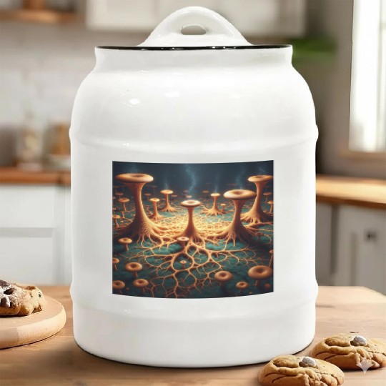 Fungi Forest Dream Ceramic Cookie Jars