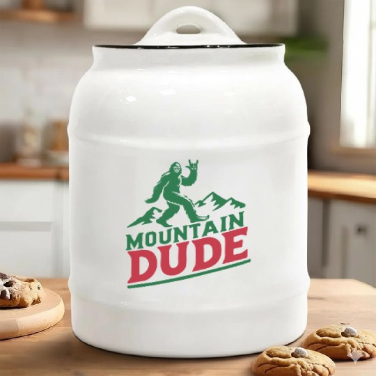 Mountain Dude Bigfoot Hiker Bigfoot Camp Ceramic Cookie Jars