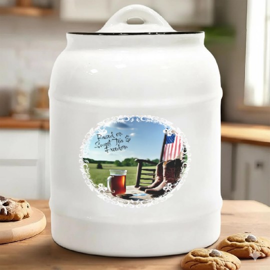 Raised On Sweet Tea & Freedom Ceramic Cookie Jars