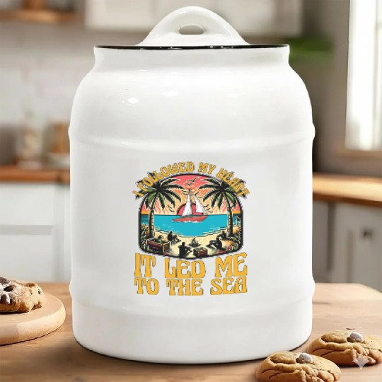 Sailing I Followed My Heart It Led Me To Boating Ceramic Cookie Jars