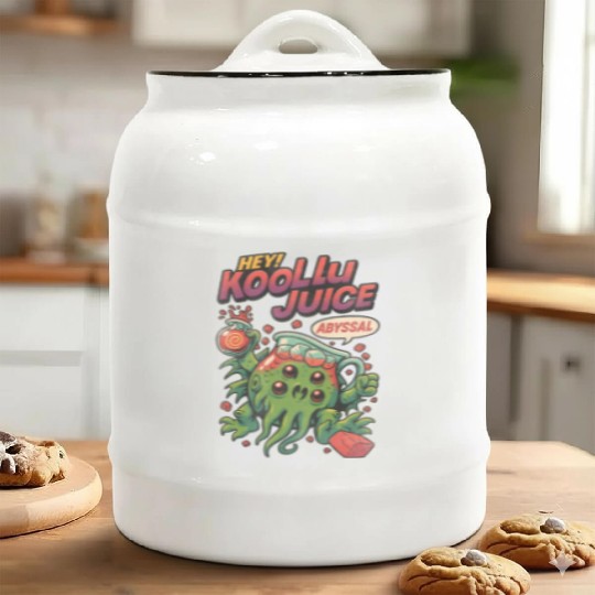 Abyssal Tentacle Juice – Retro Psychedelic Ceramic Cookie Jars