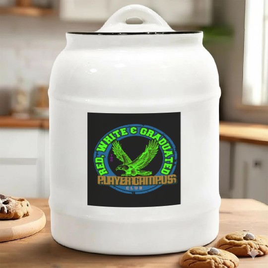flying hawk emblem Ceramic Cookie Jars