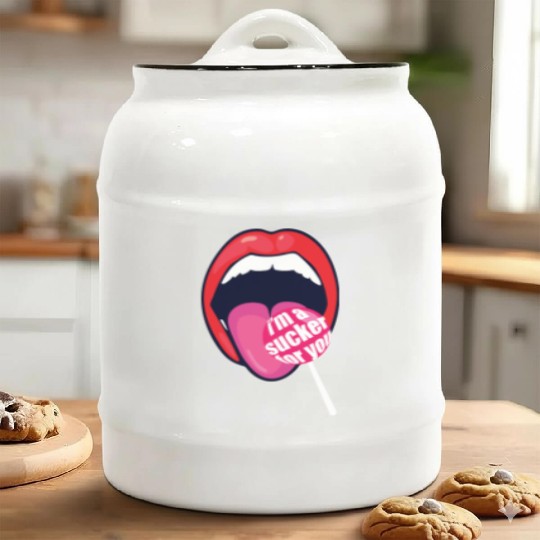 I m a Sucker For You Candy Pop Fans Lollipop 01 Ceramic Cookie Jars