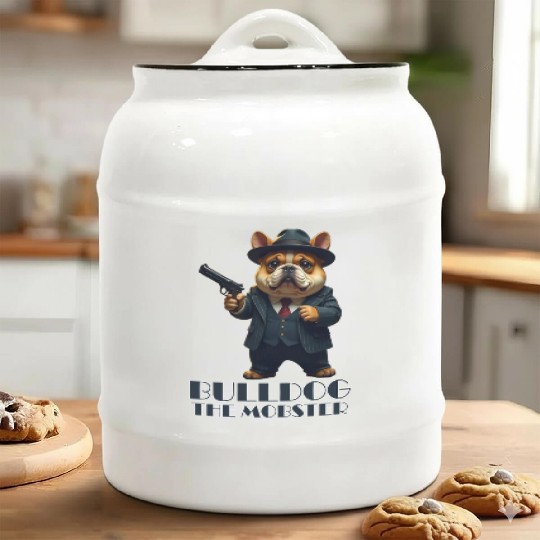 Bulldog the Mobster Ceramic Cookie Jars