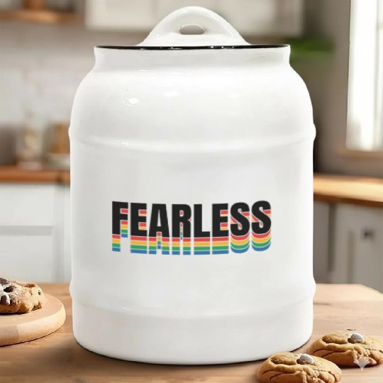 fearless– Minimal Streetwear Ceramic Cookie Jars