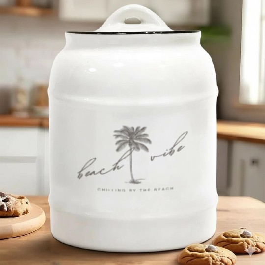 "Beach Vibe" – Relaxed and Sunny Design for Ocean Ceramic Cookie Jars