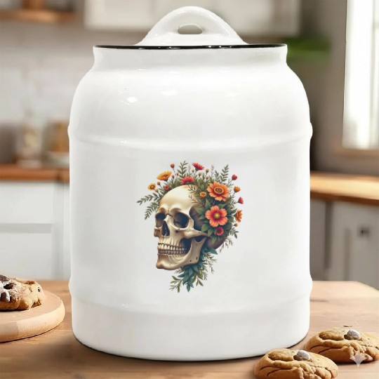 Eco Skull ❘ Nature Vibes ✦ Rebirth Ceramic Cookie Jars