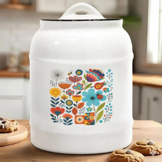 Joyful Meadow & Nature Friends Ceramic Cookie Jars