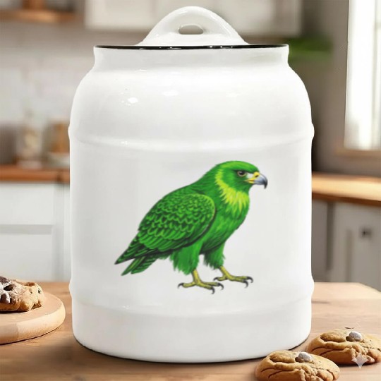 Green hawk Ceramic Cookie Jars