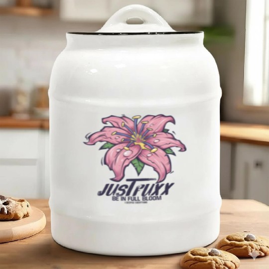 Dark Bloom Lily – JustRuxx Graphic Design Ceramic Cookie Jars