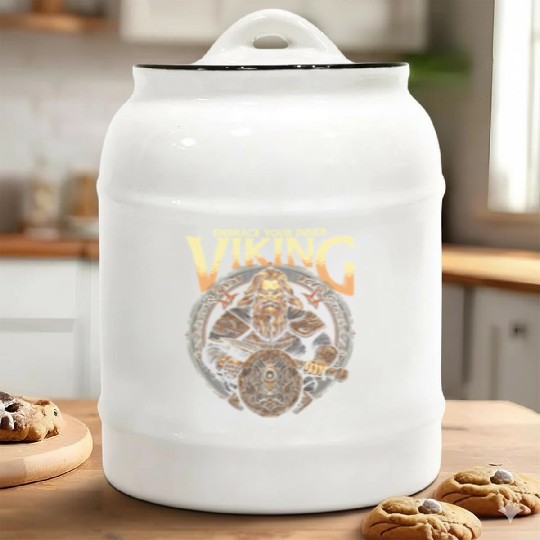Viking Mythology Pagan Embrace Your Inner Viking Ceramic Cookie Jars