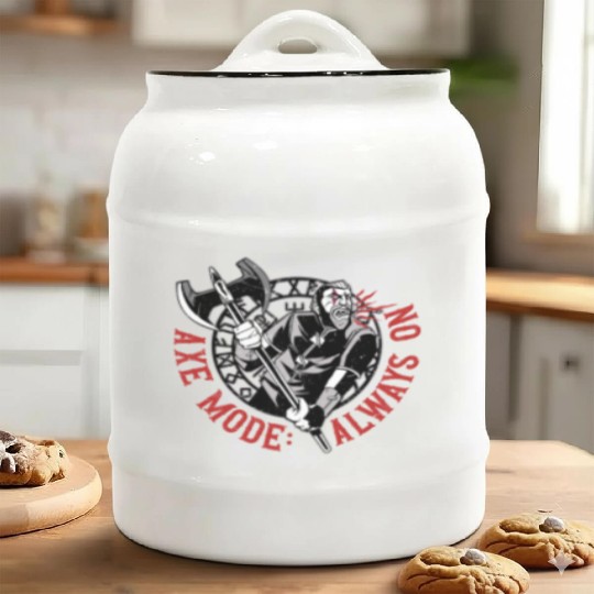 Viking Mythology Pagan Axe Mode Always On Ceramic Cookie Jars
