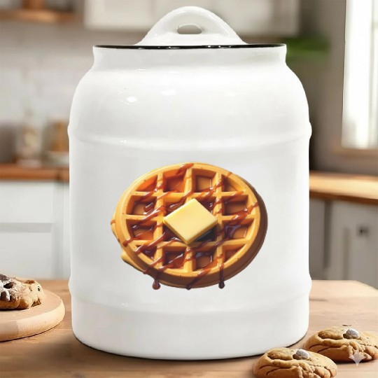 Waffle Funny Lazy Easy Halloween Costume Ceramic Cookie Jars
