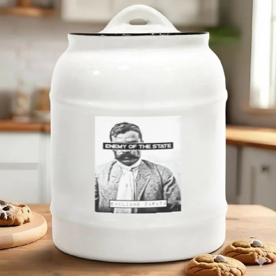 Emiliano Zapata (EOTS) (B&W) Ceramic Cookie Jars