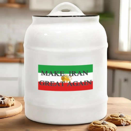 Make IRAN Great Again with Iranian Flag Ceramic Cookie Jars