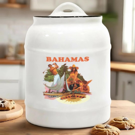 Bahamas, Collage Ceramic Cookie Jars
