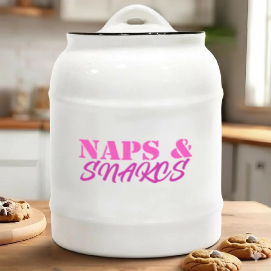 Naps & Snacks Ceramic Cookie Jars