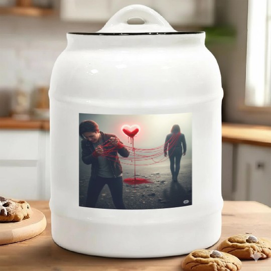 The Bleeding Heart Ceramic Cookie Jars