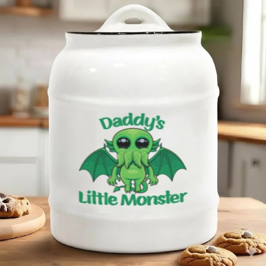 Daddy’s Little Monster Cute Baby Cthulhu Ceramic Cookie Jars