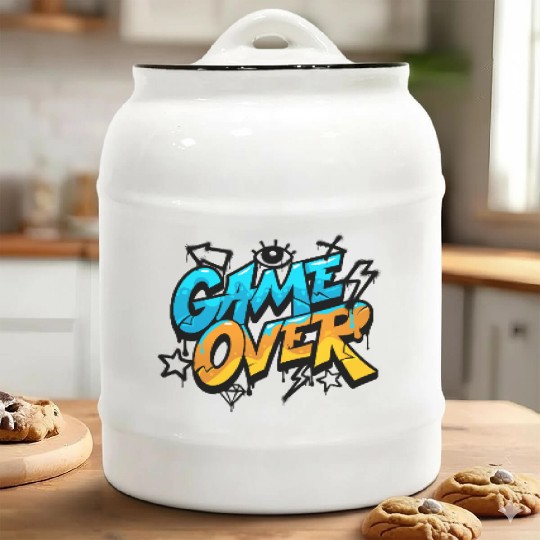 Game Over Graffiti Ceramic Cookie Jars – Cool Gamer Streetwear