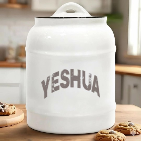 Yeshua Faith Typography Design Ceramic Cookie Jars