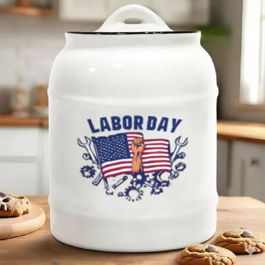 LABOR DAY us Ceramic Cookie Jars