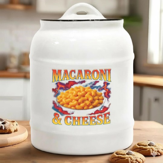 Macaroni And Cheese Favorite Food Weird 90s Ceramic Cookie Jars