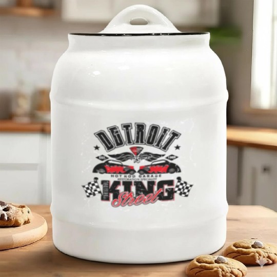 Retro Octobite Hot Rod Detroit Garage Ceramic Cookie Jars