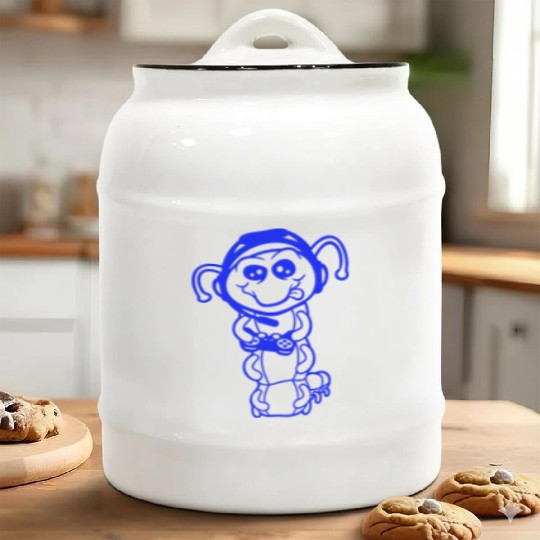 Gamer caterpillar nerd gaming controller consol Ceramic Cookie Jars