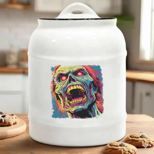 Classic Horror Halloween Zombie Ceramic Cookie Jars