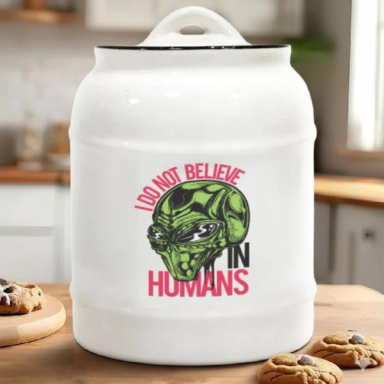 Alien Skull with Mind Control Ceramic Cookie Jars