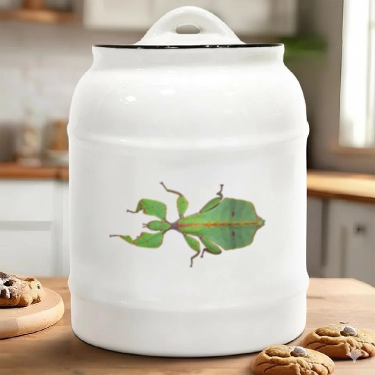 Real Leaf Insect Ceramic Cookie Jars
