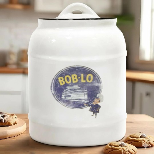 Vintage Retro Classic Cute Detroit Boblo Island Ceramic Cookie Jars